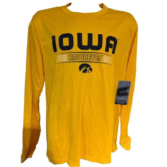 Iowa Hawkeyes Youth Long Sleeve Yellow T-Shirt By Colosseum - Picture 1 of 7